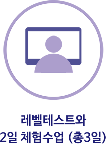 레벨테스트와 2일 체험수업 (총3일)